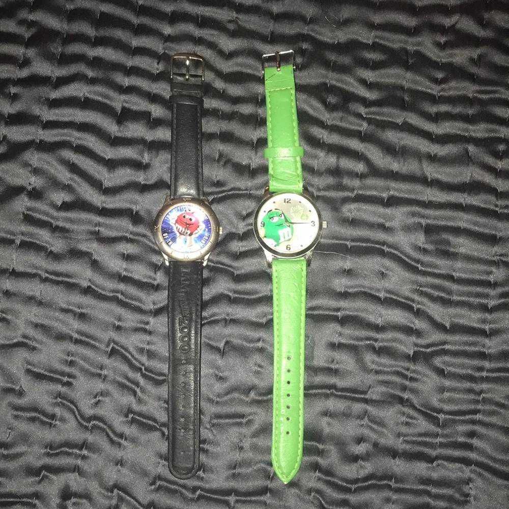 Vintage pair of M&Ms watches